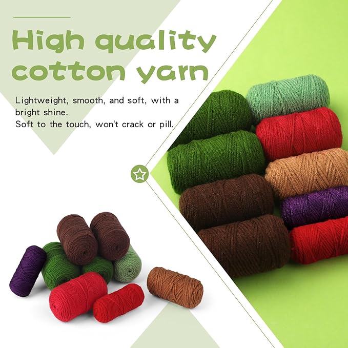 Yizzvb Crochet Kit for Beginners, Complete Crochet Kit for Starter Piranha Crochet Starter Kits for Adults with Step-by-Step Video Tutorials Crochet Flower Kits for DIY Craft Supplies