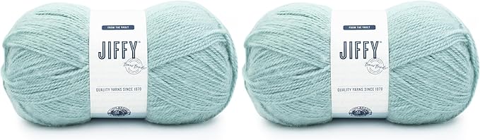 Lion Brand Yarn Jiffy Bonus Bundle Yarn, 2 Pack, Seafoam