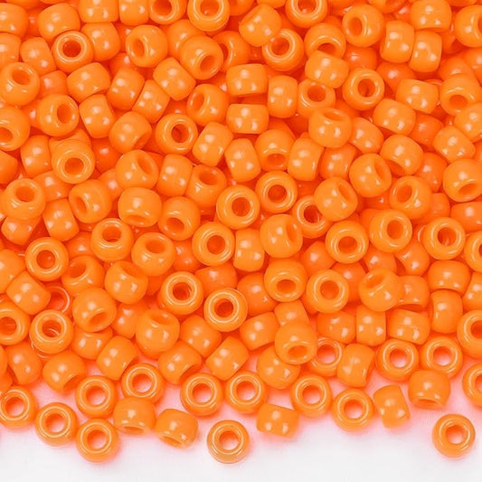 IOOLEEM Orange Pony Beads,1200pcs Beads for Bracelets Making & Hair braiding, Kandi Friendship Bracelets & Jewelry Making.