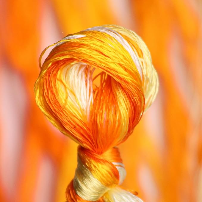 100% Nature Mulberry Handmade Embroidery Silk Thread Woven Jewelry Accessory Artificial Flowers Cross Stitch Floss DIY Sewing Kits 10 Gradient Colors 22m Each (8)
