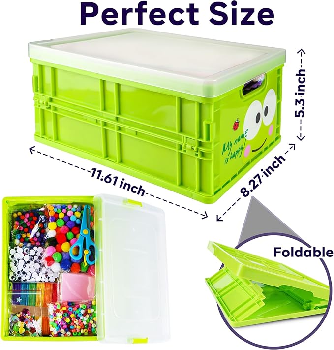 FUNZBO Easter Arts and Crafts Supplies for Kids - Craft Kits with Pipe Cleaners, Popsicle Stickers, Construction Paper, Pom Poms & Googly Eyes, Birthday Gifts for Girls & Boys Age 4+