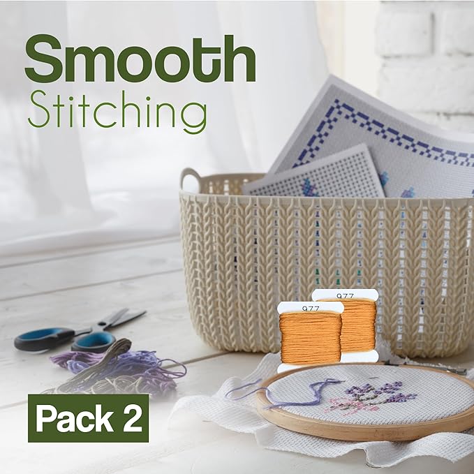 Embroidery Floss Kit and Refills - Cotton Threads - DMC Color Coding for Cross Stitch, String Crafts, Friendship Bracelets