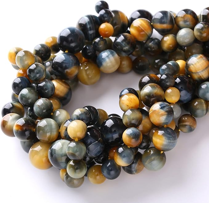 4mm 90pcs AAA Dream Blue Tiger Eye Beads Semi Precious Round Smooth Gemstones Energy Healing Loose Beads for Jewelry Making