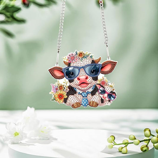 Tontut 5D DIY Diamond Art Painting Pendant kit, Fashion Calf Special Shape Hanging Crystal Window Pendant kit, Adult Gift Home Curtain Yard Doorway Decoration