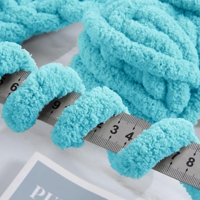 BALAPET Chunky Chenille Yarn for Hand Knitting, Super Soft Thick Plush Yarn for Blanket and Knit DIY, Fluffy Bulky Jumbo Yarn, Beginner Friendly, Machine Washable #10, 8 Skeins (8 oz / 27 Yards)