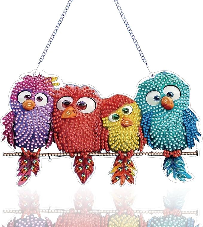 VNRGG Adult Bird Diamond Art Pendant SetDIY,Special Shaped RhinestoneHome Garden Wall Hanging Kits，Box Packing.