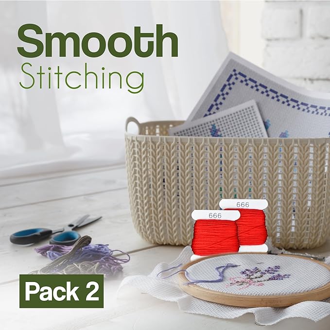 Embroidery Floss Kit and Refills - Cotton Threads - DMC Color Coding for Cross Stitch, String Crafts, Friendship Bracelets