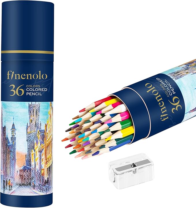 36 Pack Colored Pencils for Adult Coloring Books, Soft Core, Art Drawing Pencils for Artists Beginners, Coloring Pencils Set with Sharpener for Coloring, Sketching, Painting