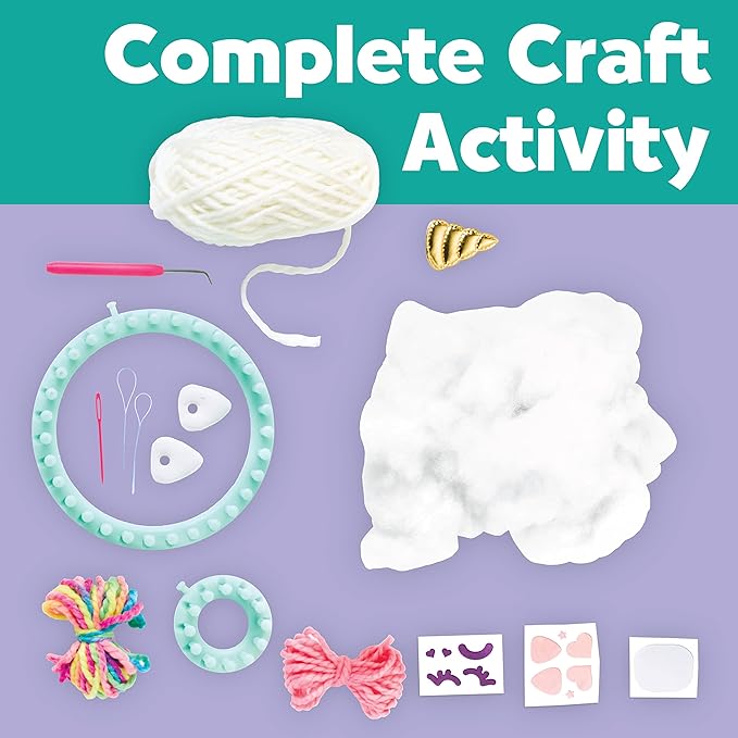 Creativity for Kids Quick Knit Loom Unicorn Plushie - Knitting Craft Kit for Kids - Create a DIY Unicorn Plush Toy (Ages 7+)
