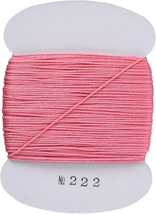 Yokota Daruma Sashiko Thread Single and Variegated Color (Japanese Apricot Rose Pink, Thin 40M Card)