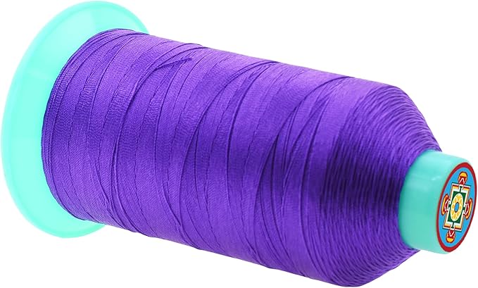 Mandala Crafts Size 138 420D T135 Bonded Nylon Thread - Violet 1250 YDs Tex 135 Heavy Duty Sewing Threads for Leather, Jeans, Weaving, Outdoor Marine Upholstery