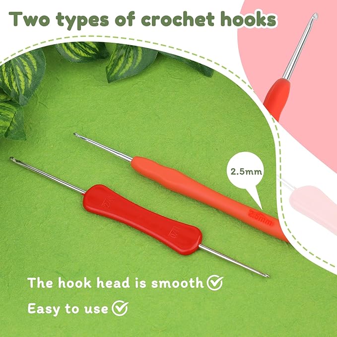 kgxulr Combination Crochet Kit, Knitting Kit for Beginner, Crochet Starter Kit for Complete Beginners Adults, with Step-by-Step Video Tutorials
