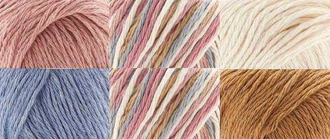 Premier Home Cotton Yarn 6-Pack Bundle with Bella's Crafts Stitch Markers (Rosy Cheeks Asst #106)