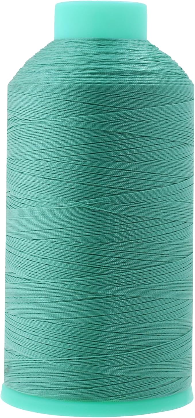Mandala Crafts Size 46 210D T45 Bonded Nylon Thread - Aquamarine 2843 YDs Tex 45 Heavy Duty Sewing Threads for Leather, Jeans, Weaving, Outdoor Marine Upholstery
