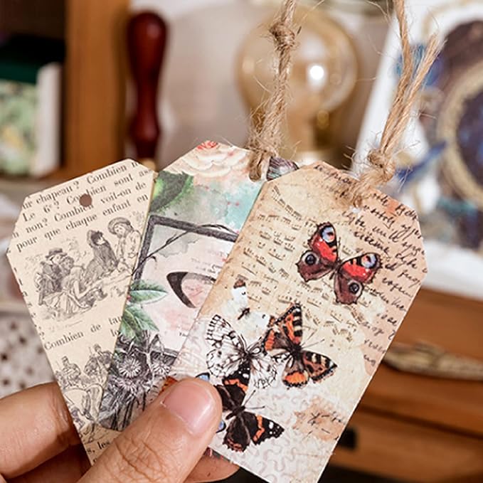 Vintage Scrapbooking Supplies Kit Vintage Stickers for Scrapbooking Journaling Aesthetic Paper Stickers Material Ephemera Pack for Junk Journal Bullet Journals Planners Notebooks（83 Pieces）