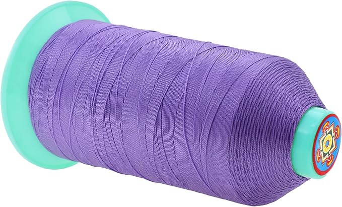 Mandala Crafts Size 138 420D T135 Bonded Nylon Thread - Lilac 1250 YDs Tex 135 Heavy Duty Sewing Threads for Leather, Jeans, Weaving, Outdoor Marine Upholstery