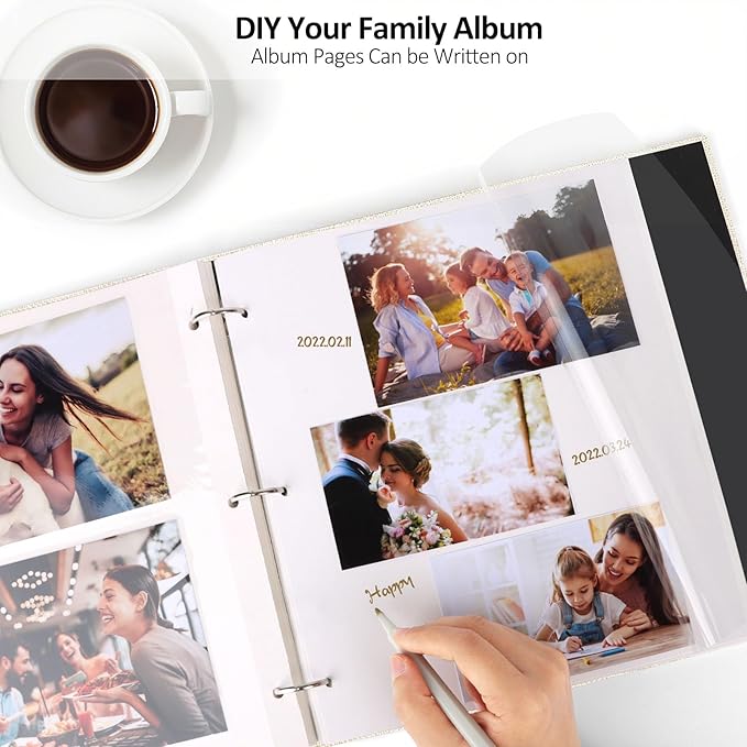 Zesthouse Photo Album Refill Pages for 3 Ring (10 Pack), 18 in Photo Albums Self Adhesive Pages Holds 12x12 8x10 5x7 4x6 2x3 Photos or Recipe Cards