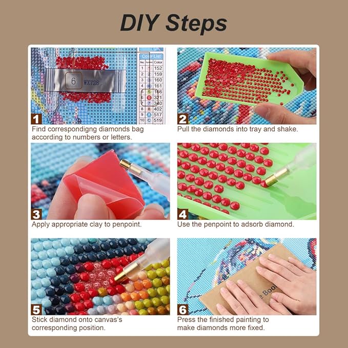 hill froeistung Mouse Diamond Art Painting Kits for Adults, Flower Diamond Art for Beginners, 5D DIY Full Drill Round Gem Art Craft Home Wall Decor Gift 12x12 inch