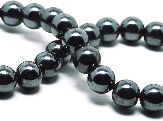 Natural Stone Beads for Jewelry Making - 10mm Gemstone Round Beads for Bracelets(35-38pcs, Hematite)