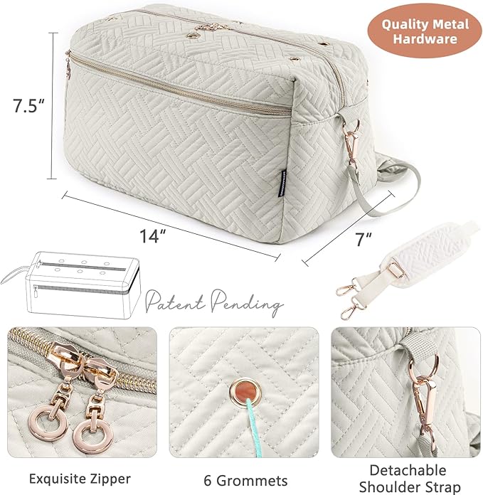 Crochet Bag Organizer - Knitting Bag - Yarn Storage Organizer - Yarn Bag for Crocheting - Yarn Holder for Crochet Accessories, Crocheting & Knitting Gifts