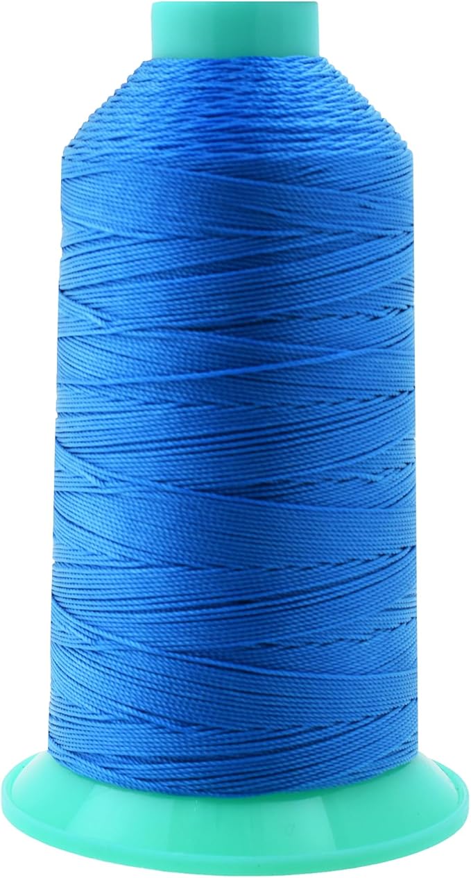 Mandala Crafts Size 277 840D T270 Bonded Nylon Thread - Sky Blue 800 YDs Tex 270 Heavy Duty Sewing Threads for Leather, Jeans, Weaving, Outdoor Marine Upholstery