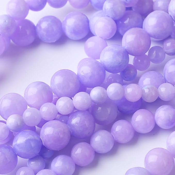 Purple Persian Jade Stone Beads for Jewelry Making Gemstone Round Crystal Bracelet Necklace 1 Strand 15.5inch 31PCS 12MM
