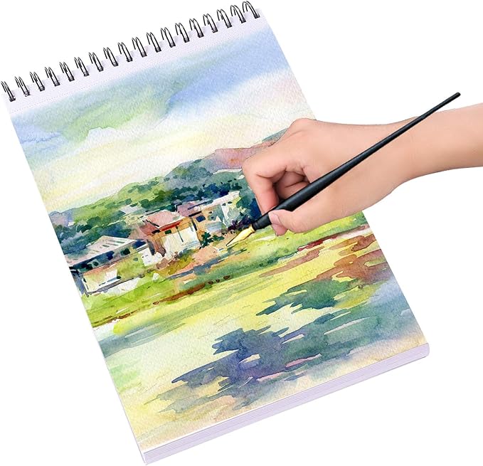 Bachmore Drawing Pad 9X12 Inch (110lb/180g), 60 Sheets, Top Spiral Bound Multi-Media for Artist Pro & Amateurs | Acrylic Art, Ink, Paint, Oil Pastels,Watercolor Mixed Media Sketch