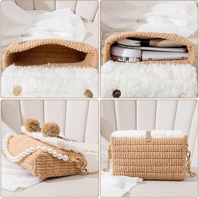 WADORN DIY Knitting Crochet Handbags Kit, Mesh Plastic Canvas Kits for Shoulder Bags DIY Knitting Crochet Crossbag Materials Handmade Purse Stitching Kit for DIY Crafting Embroidery Projects, Peru