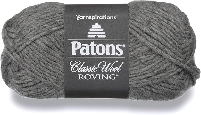Patons Classic Wool Gray Flannel Yarn - 5 Pack of 3.5oz/100g - Wool - 5 Bulky - 120 Yards - Knitting/Crochet