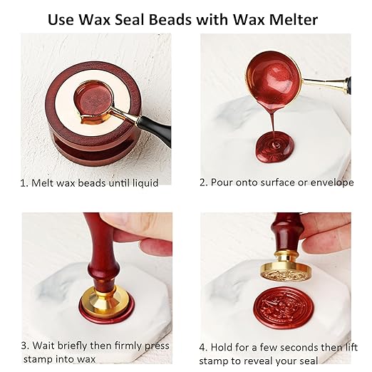 600pcs wine red wax seal beads, andotopee premium sealing wax beads for stamp seals, octagon wax pellets refill pack for wax seal kit, wedding invitation decor, letter envelope seal, diy crafts