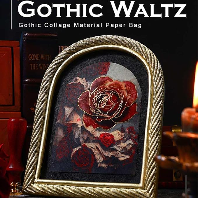 80 Sheets Gothic Scrapbook Paper for Scrapbook Kit, Vintage Ephemera for Junk Journals, Magic Decoupage Paper for Journaling Supplies , Dark Academia Wall Decor Room for Home Decorations