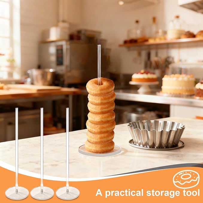 4Pcs Acrylic Ribbon Holder Rack,Washi Tape Organizer Wire Spool Stand Clear Acrylic Pack RibbonTape for for Sewing and Craft Rooms