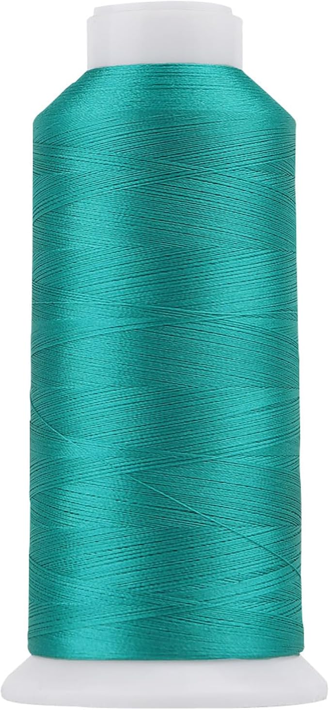 High Tenacity Polyester Embroidery Machine Thread 40WT(120D/2) 4000M Per Spool for Commercial and Domestic Embroidery Machine (Green Turquoise-1799)