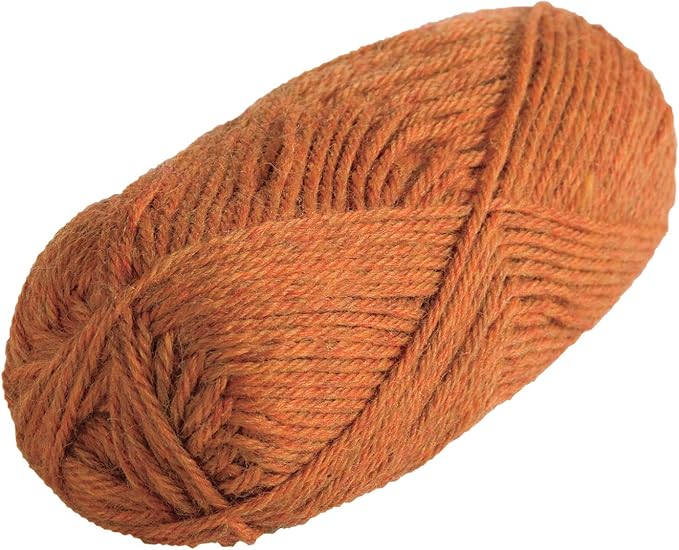Knit Picks Wool of The Andes Worsted Weight Brown 100% Wool Yarn Multi Pack (10 Balls - Persimmon Heather)
