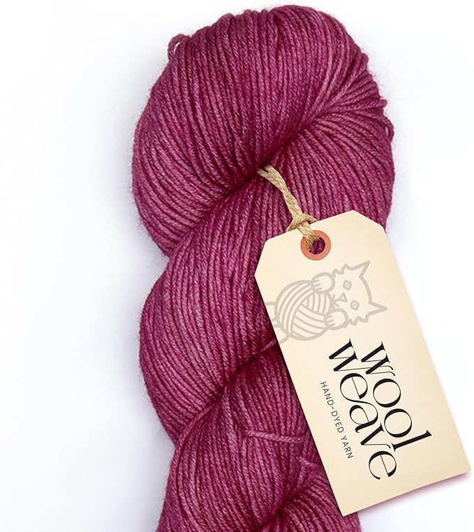 Superwash Merino Wool Yarn for Knitting & Crocheting - Premium Hand Dyed, 100gr, 240 Yards, Dk Weight - Luxurious, Soft & Durable Dusty Rose Yarn