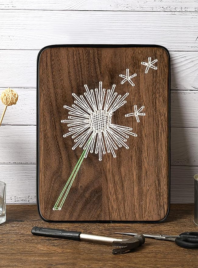 BAZIMA DIY String Art Kit for Beginner,Unique Gift, DIY Dandelion Craft Kit,Craft Kit for Holidays
