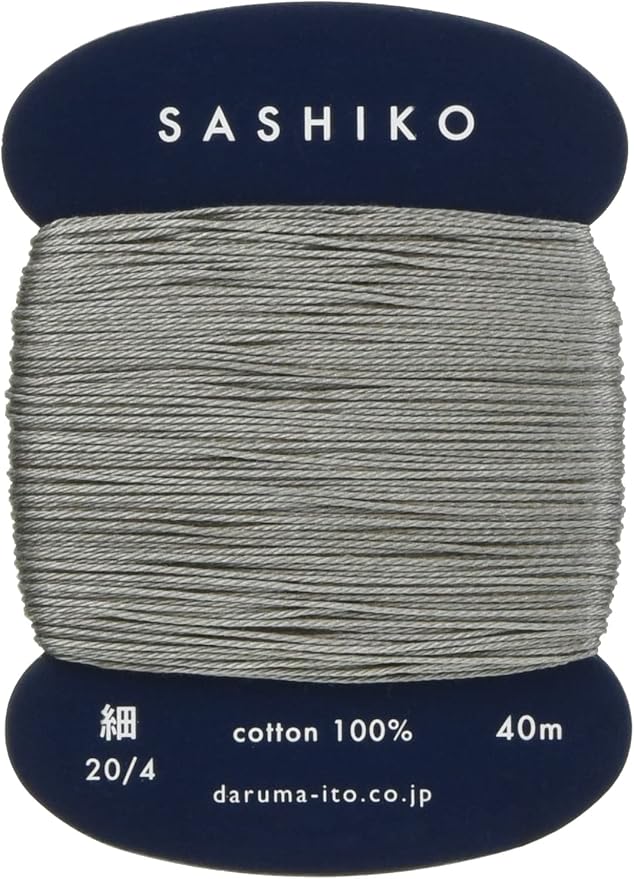 Yokota Daruma Sashiko Thread Single and Variegated Color (Grey, Thin 40M Card)