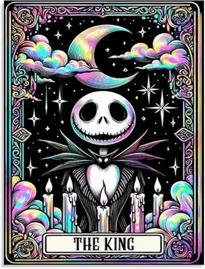 Halloween Cross Stitch Kits for Adults Beginner,Horror Cross Stitch Kits Printed Stitching Patterns Dimensions Needlepoint Art Crafts Embroidery Kits for Adults Beginners 12x16 inch