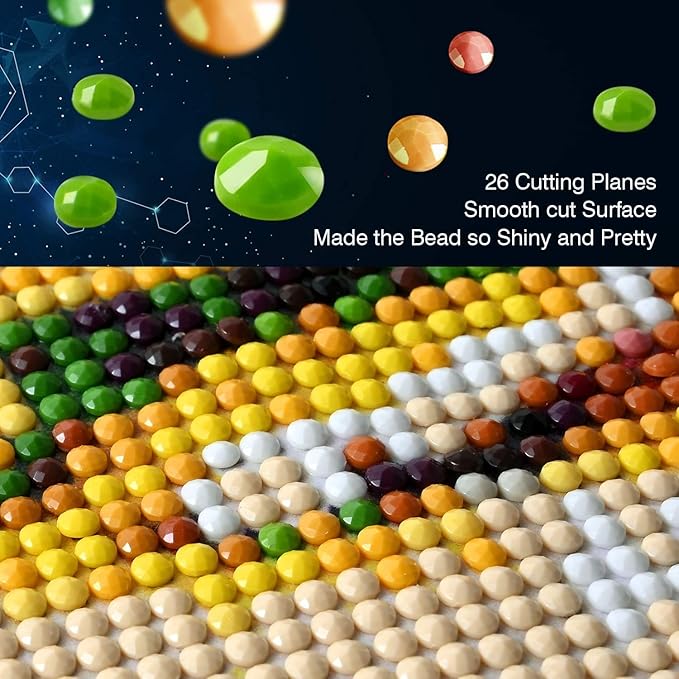 GUMITOON 3 Pack Diamond Art Kits for Adults-Full Drill Diamond Dots Paintings for Beginners, Round 5D Paint with Diamonds Pictures Gem Art Painting Kits DIY Crafts Kits 14"x14" QCY-080