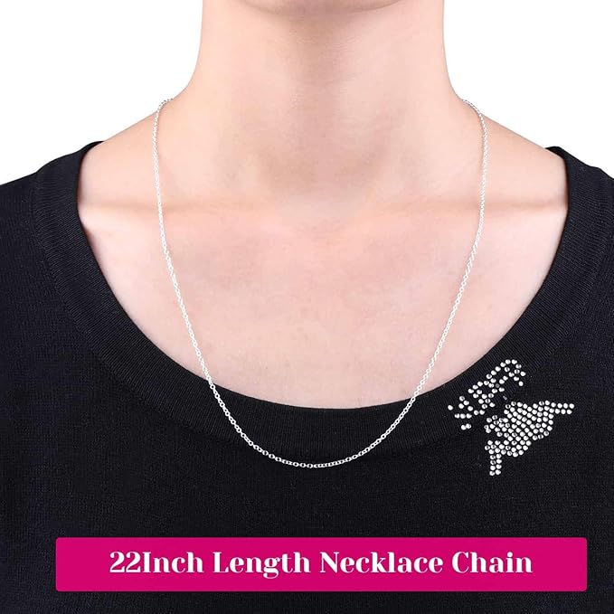 Necklace Chain for Jewelry Making, Selizo 30 Pack Chains Necklace Bulk Silver Plated Necklace Chains for Necklace Jewelry Making, 1.2 mm (22 Inches)