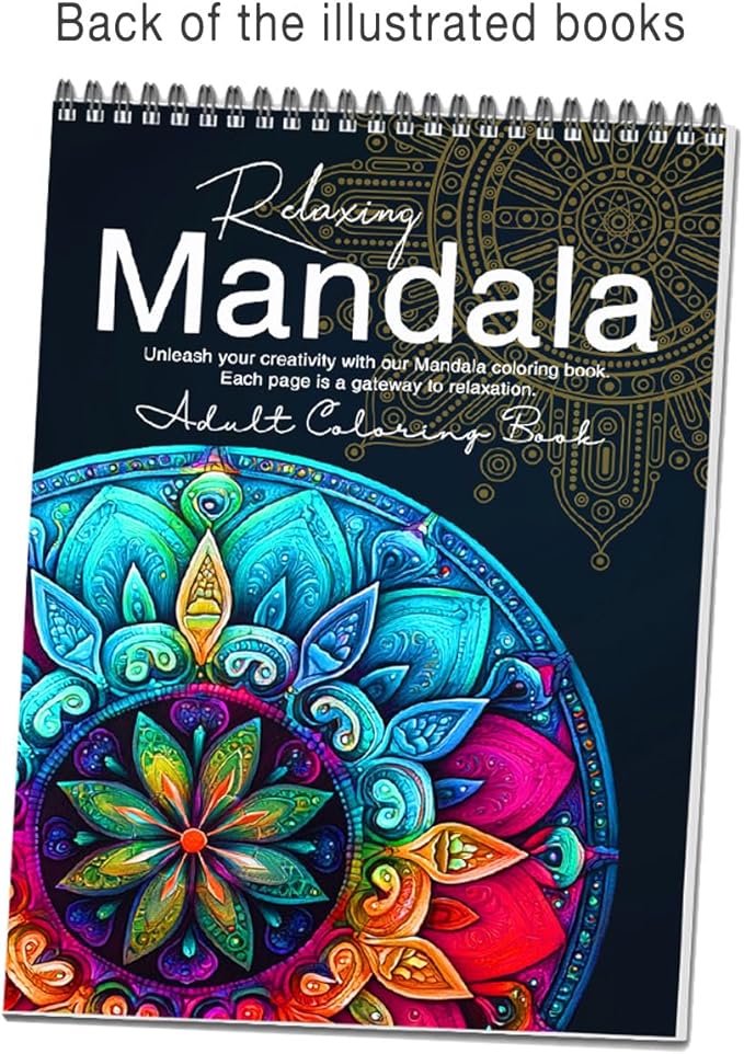 Butterfly and Mandala Color Illustrated Books for Adult, 40PCS A4 Spiral Bound Pages One Sided Design, Gifts for Adult To Boost Mood and Confidence