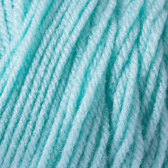 Craft County Size 4 (Medium) 100% Acrylic Fiber Yarn – Variety of Color and Pattern Options – Great for Crochet, Knitting, and Weaving (Minty)
