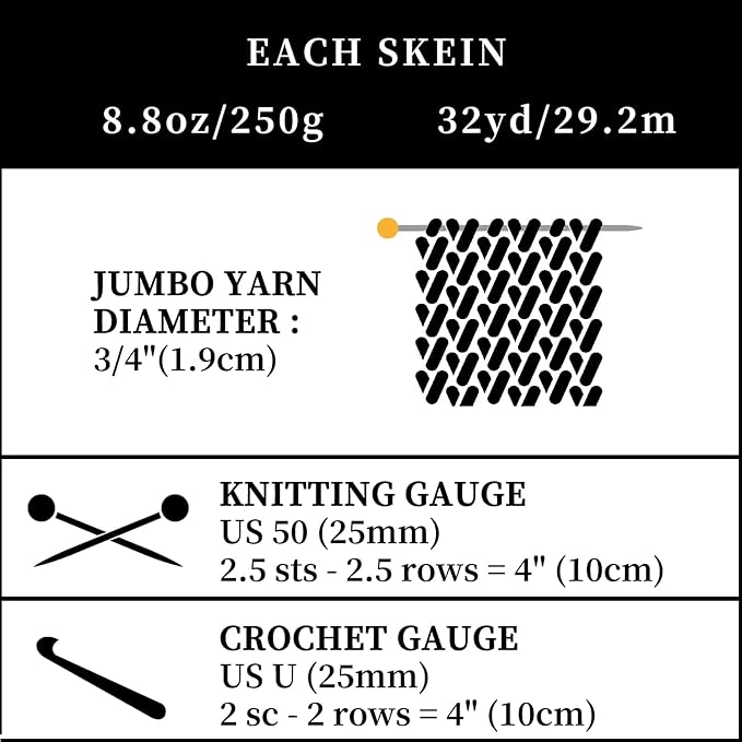 SUNTQ 8 Pack Chunky Chenille Yarn for Crocheting, Hand Knitting Blanket, Pet Bed,Home Decor,Dark Black(32 yds,8.8 oz Each Skein)