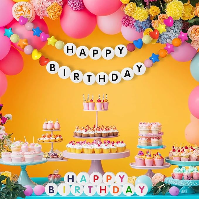 36Pcs Craft Foam Circles with Letter Stickers, Long Needles and Fishing Line for Bracelet Banner Garlands 3 Inch Round Foam Discs for Birthday Party Decorations, Sculpture, Art and Crafts Supplies