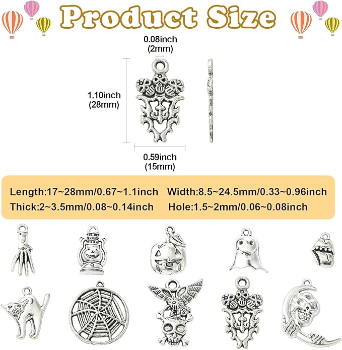 Antique Silver Cross Drink Insect Animal Theme Charms for DIY Jewelry Bracelet Necklace Earring Keychain Decor
