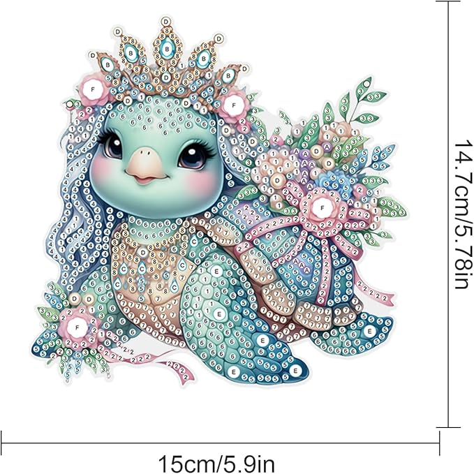 Tontut 5D DIY Diamond Art Painting Pendant kit, Crown Turtle Special Shape Hanging Crystal Window Pendant kit, Adult Gift Home Curtains, Yard Entrance Decoration