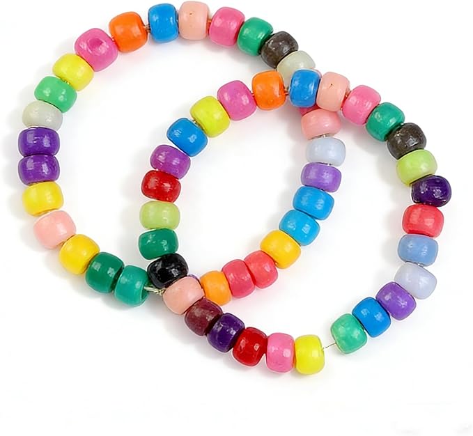 1000pcs Pony Beads, 15 Color Kandi Beads for Bracelets Making Kit, Hair Braids Crafts Jewelry Making Crafts Friendship Necklace Earrings DIY(Solid Color Mixing)