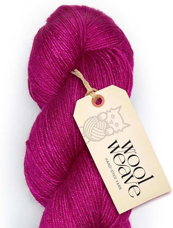 Superwash Merino Wool Yarn for Knitting & Crocheting - Premium Hand Dyed, 100gr, 240 Yards Dk Weight - Luxurious, Soft & Durable Mauve Yarn