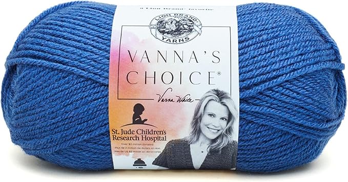 Lion Brand Yarn (1 Skein) Vanna's Choice Yarn, Colonial Blue