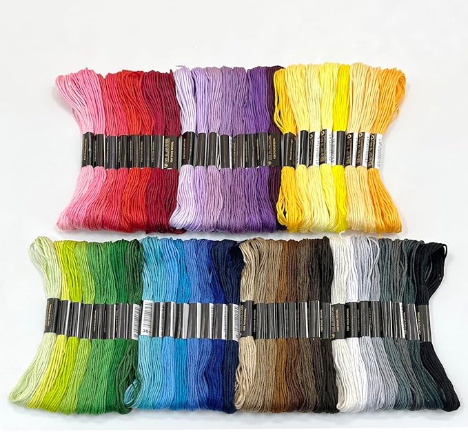 1 Pieces Cross Stitch Embroidery Floss,100% Eco-Cotton Cotton Premium Skeins, Ideal for Arts & Crafts(Grey Series 67975)